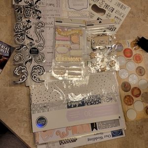 Lot of Scrapbooking stickers, Paper and Fibers Close ato My Heart paper kits